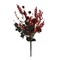 19" Artificial Red Fall Mum and Berry Bush – Autumn Floral Pick-65175-RD